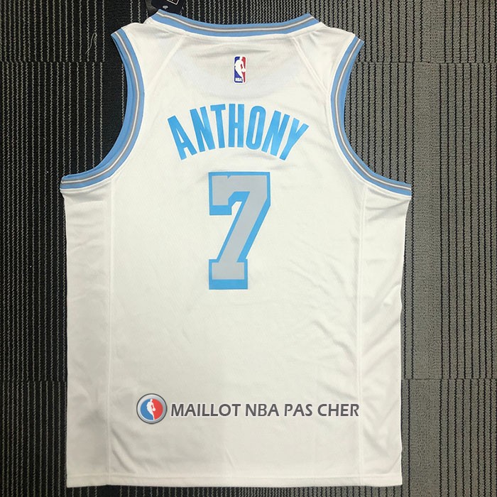 Maillot Los Angeles Lakers Carmelo Anthony NO 7 Ville 2020-21 Blanc